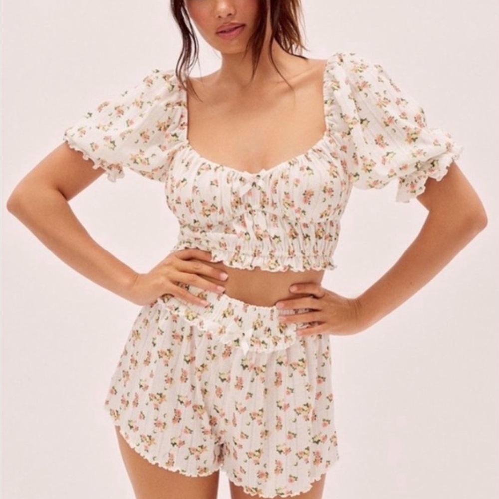 For Love & Lemons Lola Pointelle Set